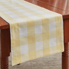 WICKLOW CHECK BACKED TABLE RUNNER 14X72 YELLOW