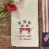 HAPPY 4TH OF JULY EMBROIDERED DISHTOWEL